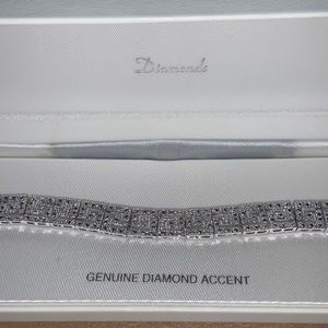 Genuine Diamond Accent Silver Tennis bracelet